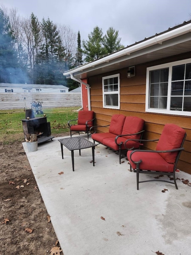 view of patio featuring outdoor lounge area