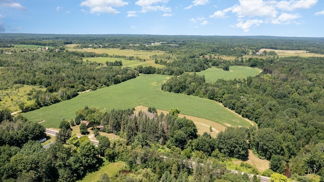 drone / aerial view featuring a rural view