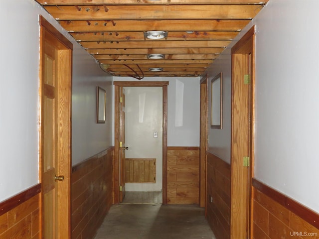 corridor featuring concrete flooring