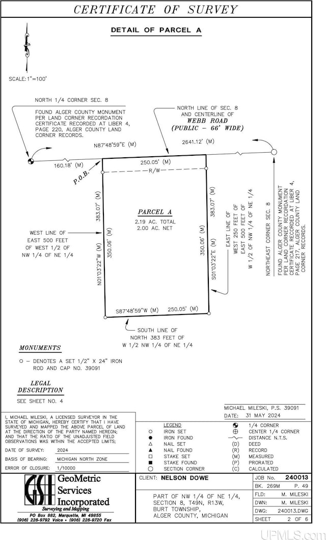 ParcelA Webb Road, Grand Marais, MI 49839