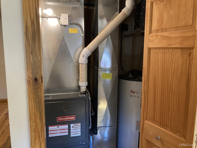 utilities with heating unit and water heater