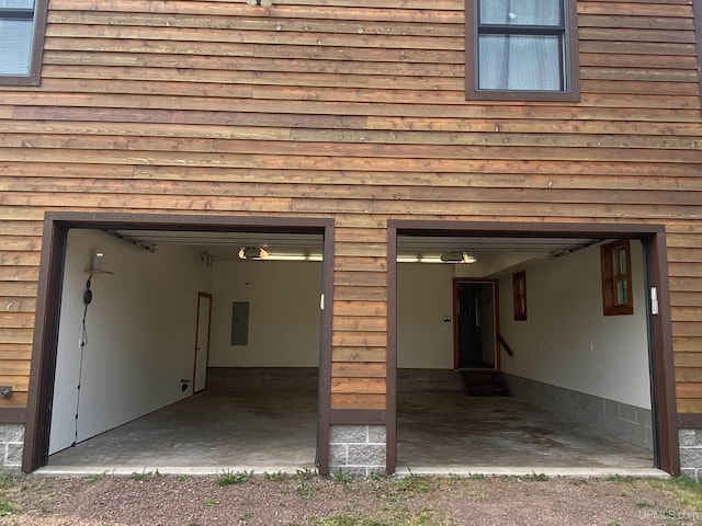 garage featuring electric panel