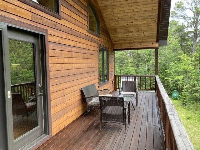 view of wooden terrace