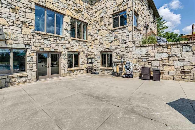 view of patio / terrace featuring french doors