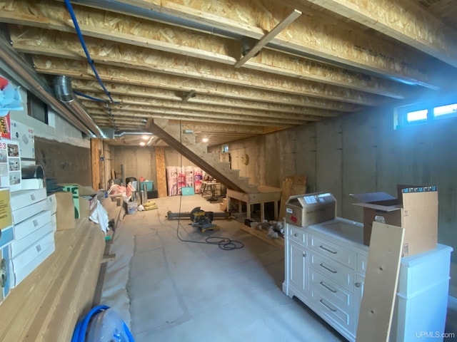 view of basement