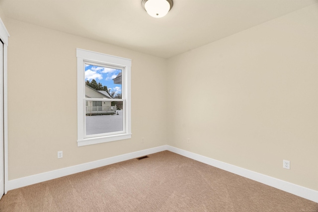 view of carpeted empty room