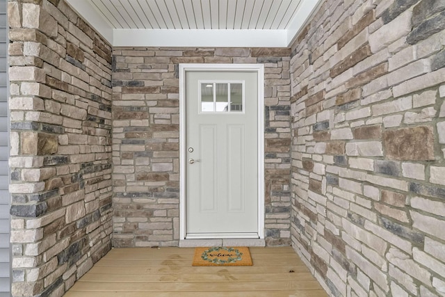 view of doorway to property