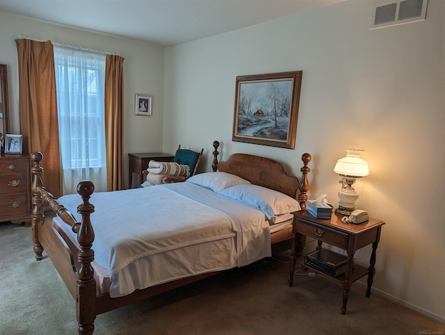 bedroom with carpet floors