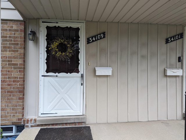 view of doorway to property