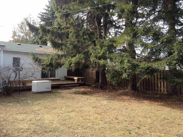 view of yard featuring a deck