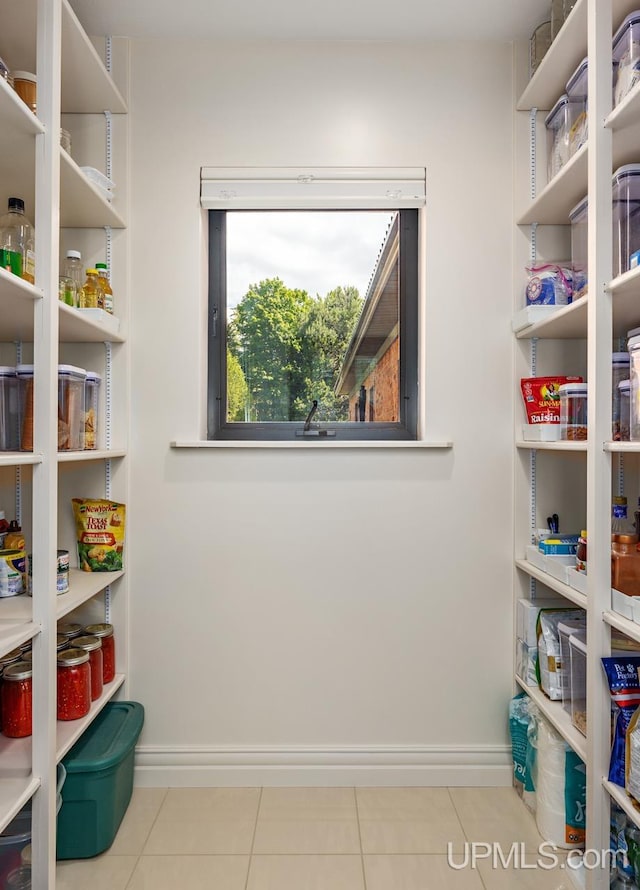 view of pantry