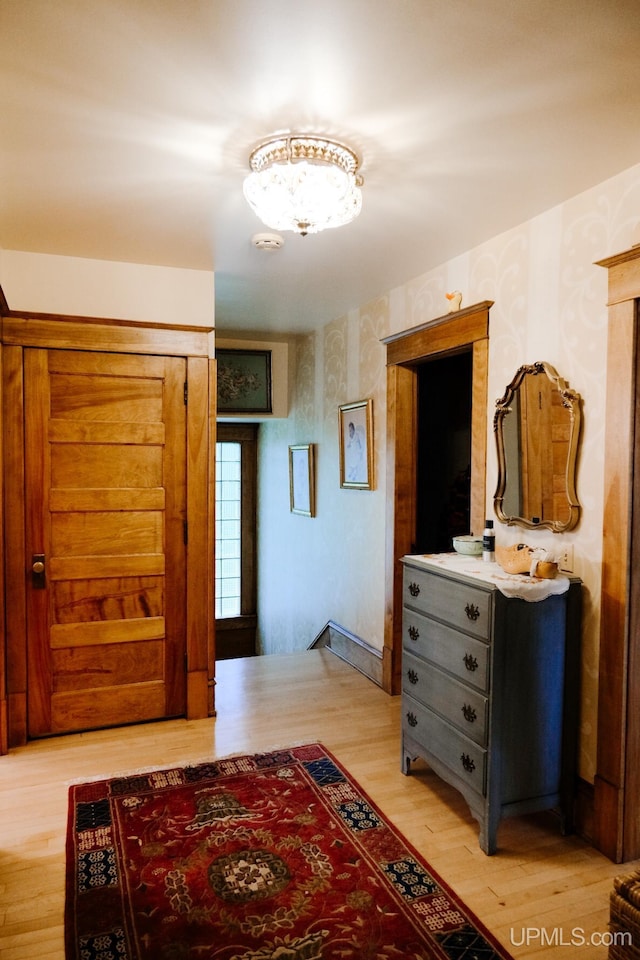 interior space featuring light hardwood / wood-style floors