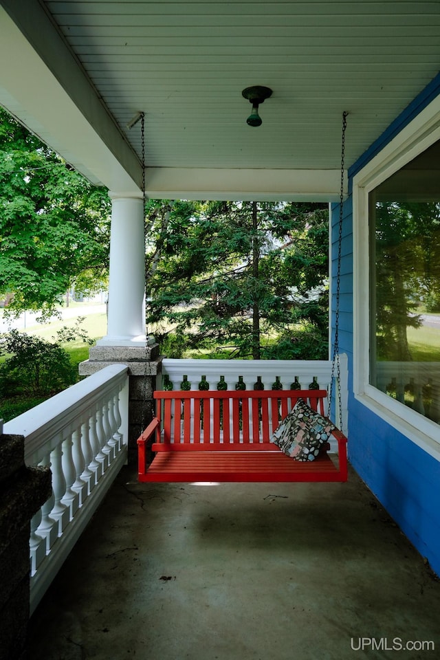 view of patio with a porch