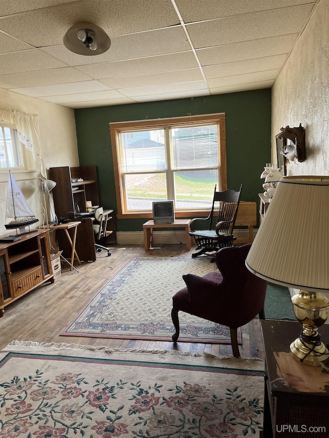 501 E N St, Ishpeming, MI 49849 - home office featuring a paneled ceiling and wood finished floors