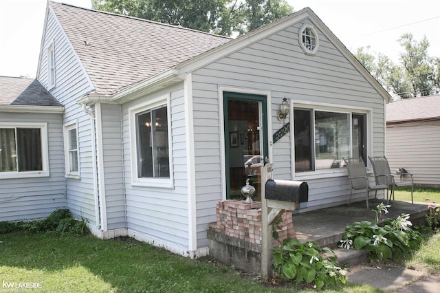 view of front facade with a patio area