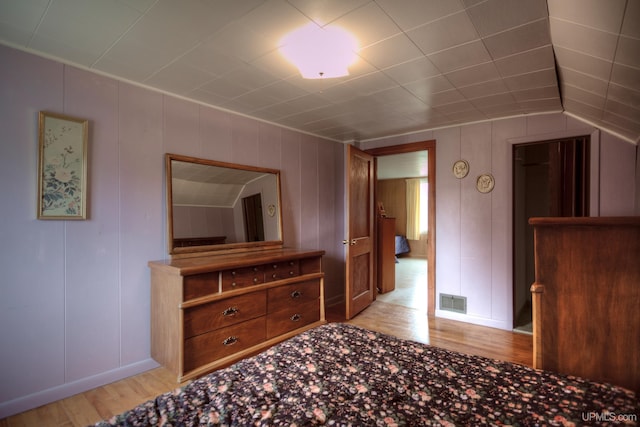 bedroom featuring light wood-type flooring