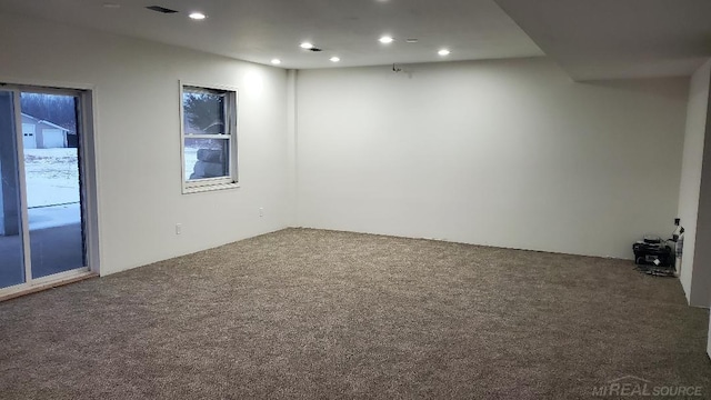 view of carpeted empty room