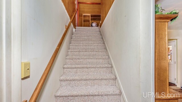 stairs with carpet floors