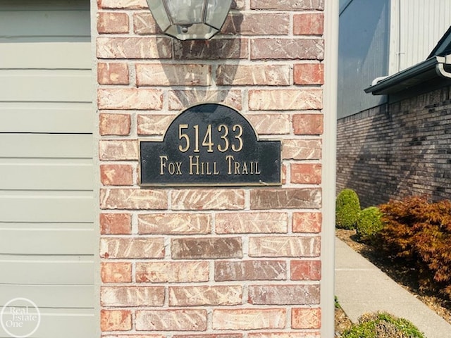 exterior details with brick siding