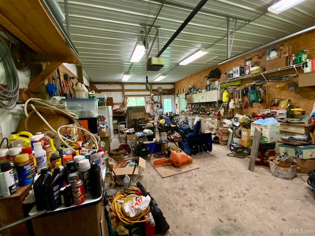 garage featuring a garage door opener