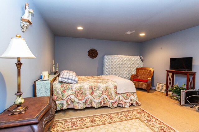 view of carpeted bedroom