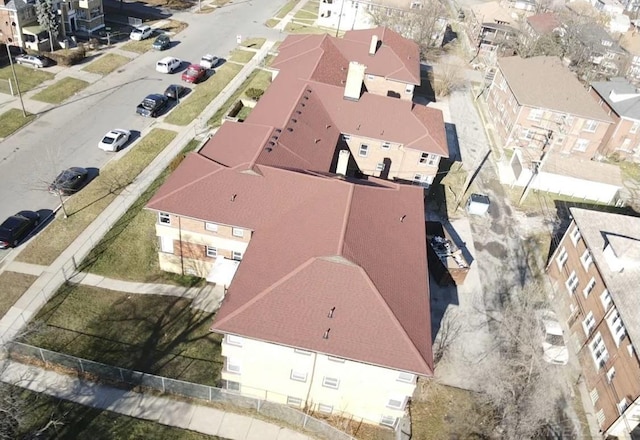 aerial view featuring a residential view