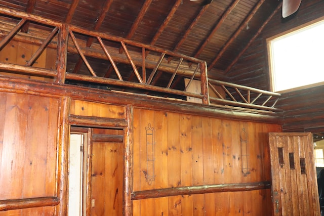 room details with wood ceiling