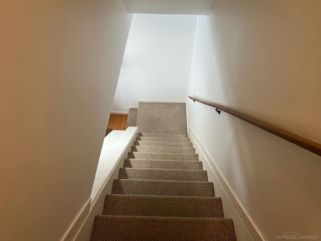 stairway with carpet