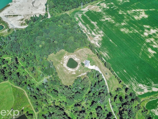 drone / aerial view featuring a rural view