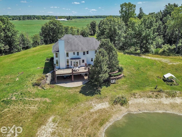 bird's eye view with a rural view