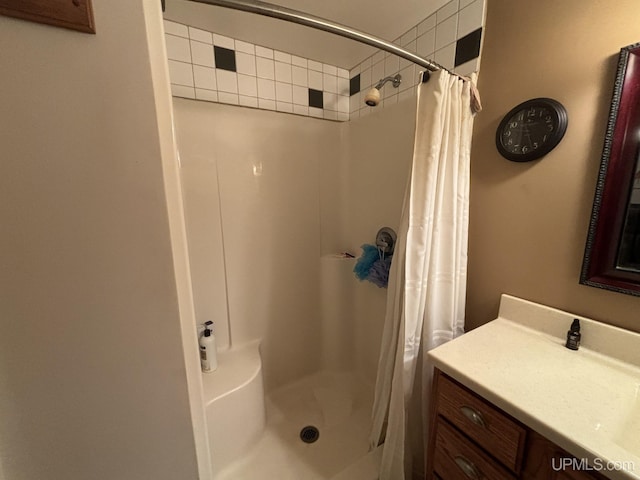 14998 N Superior Rd, Houghton, MI 49931 - bathroom with a shower stall and vanity