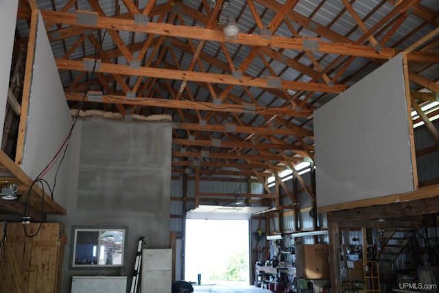 garage featuring white refrigerator