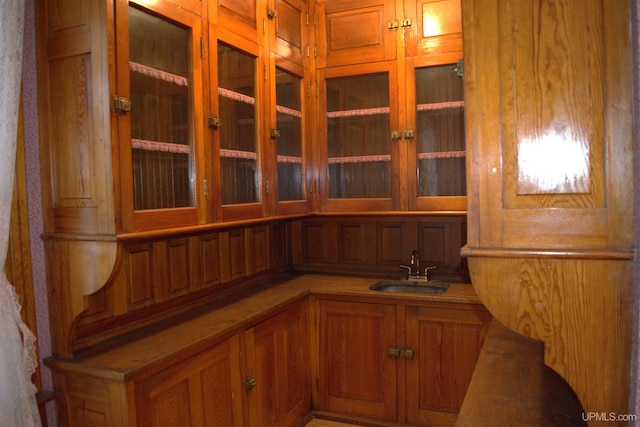 interior space with a sink