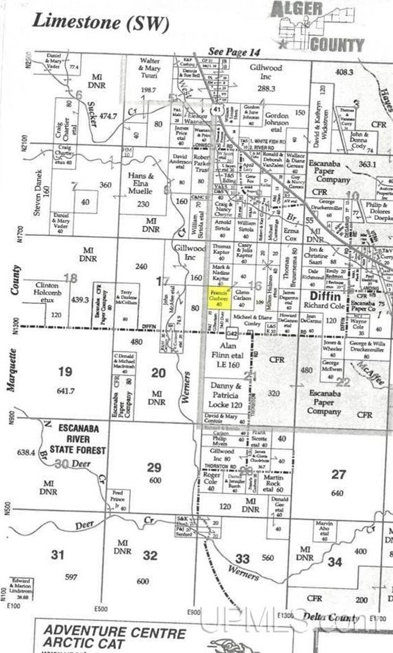 TBD Diffin Rd, Limestone, MI 49891