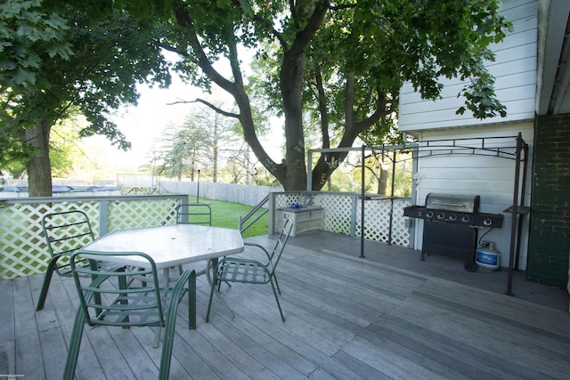 view of wooden deck