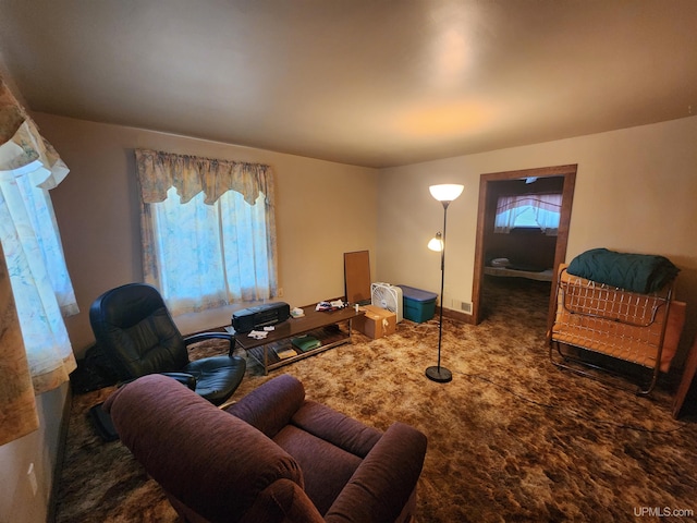 view of carpeted living room