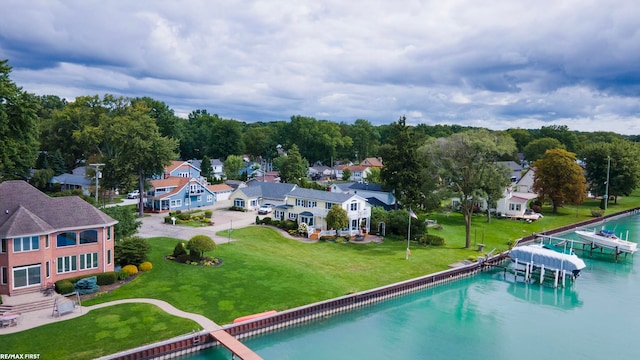 aerial view featuring a residential view