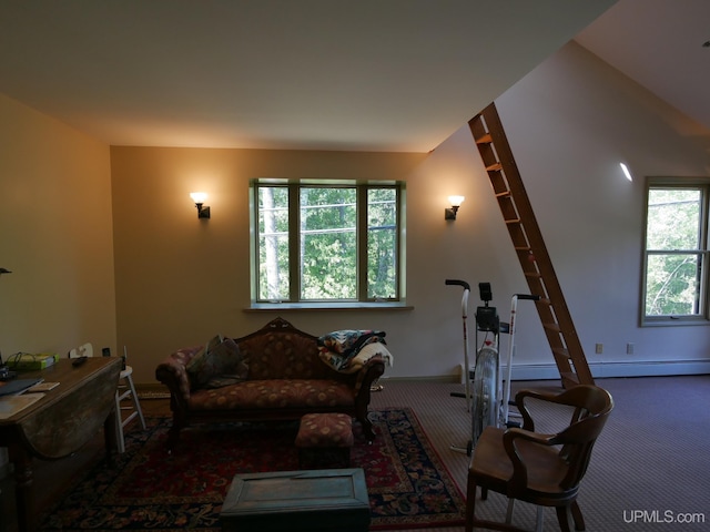 view of carpeted living room