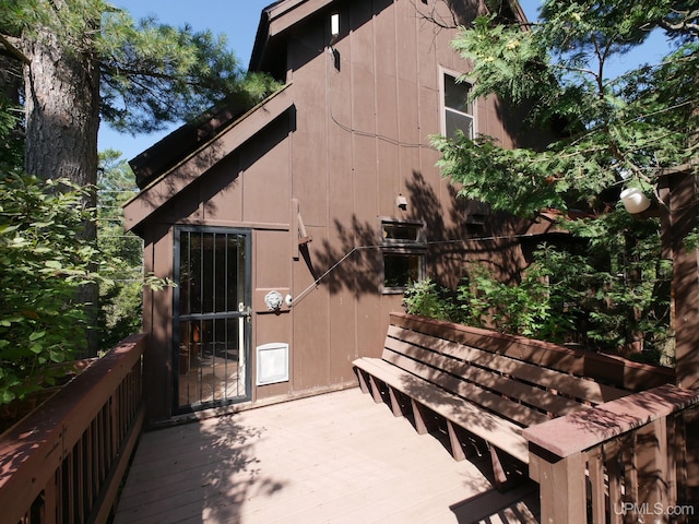 exterior space with a wooden deck