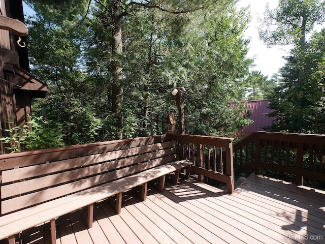 view of wooden terrace