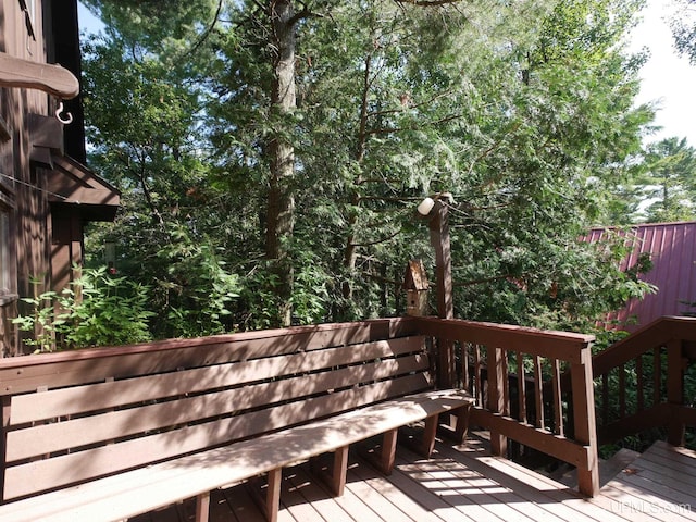 view of wooden terrace