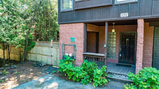 view of doorway to property