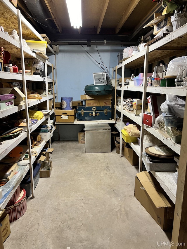 view of storage room