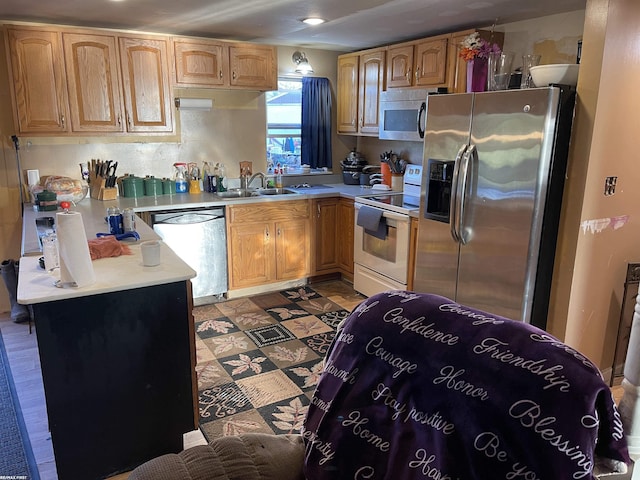 kitchen with stainless steel appliances and sink