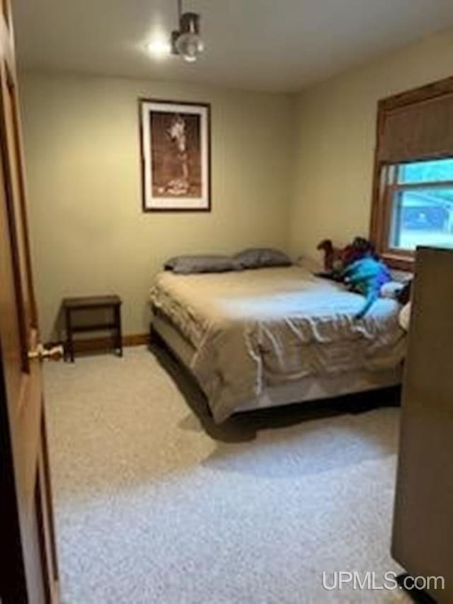 bedroom with carpet