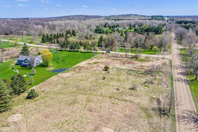 drone / aerial view featuring a rural view