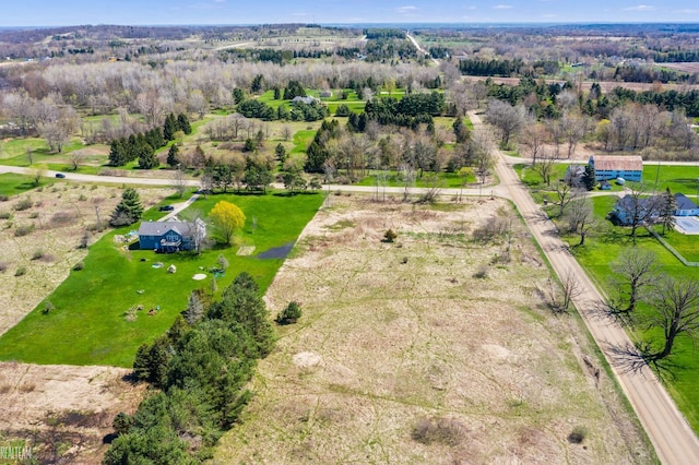 drone / aerial view featuring a rural view