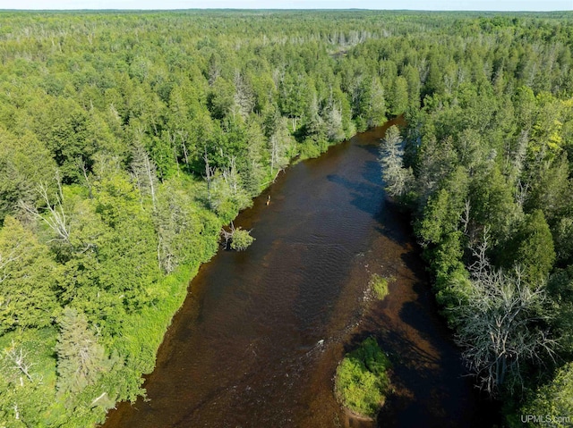 aerial view with a forest view
