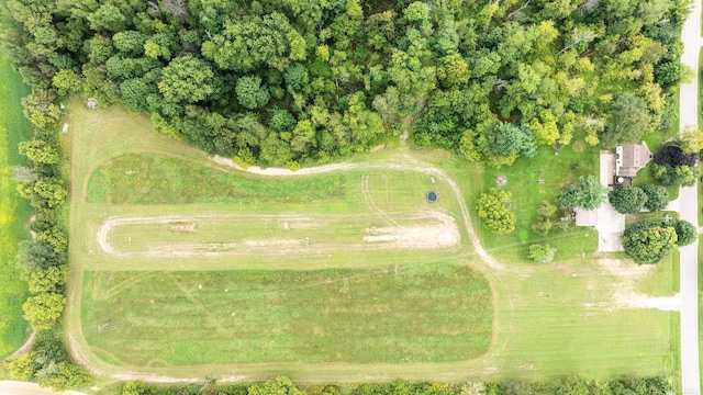 aerial view featuring a rural view