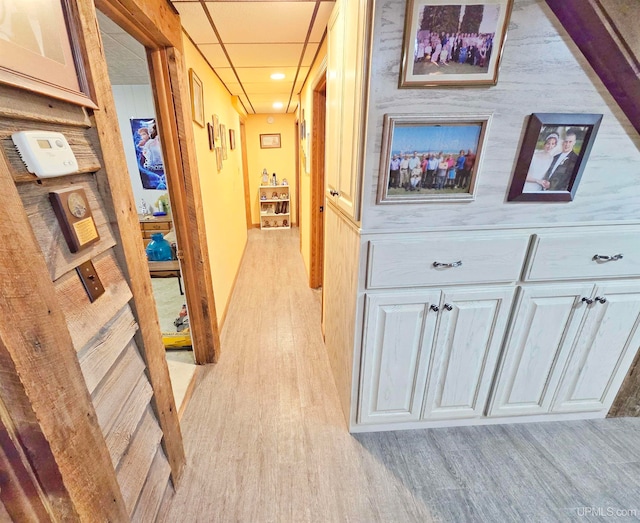 corridor featuring light wood-type flooring